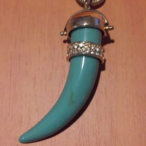 Light green heroin tooth necklace